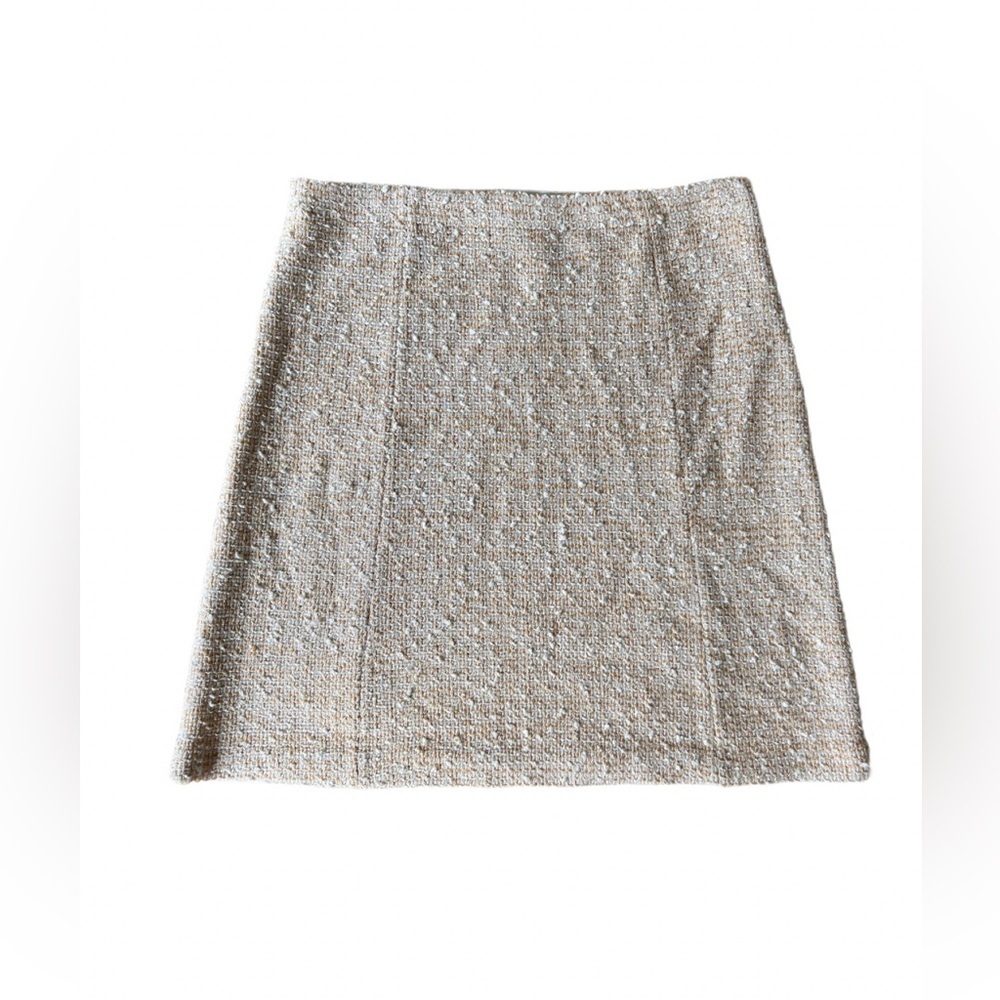 St John Ivory Bouclé Knit Mini Skirt Size 8 - Picture 3 of 9